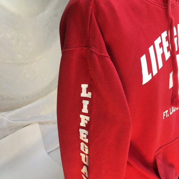 Lifeguard Hoodie Officially Licensed Popular Mens Med Red Fort Lauderdale - Picture 9 of 16
